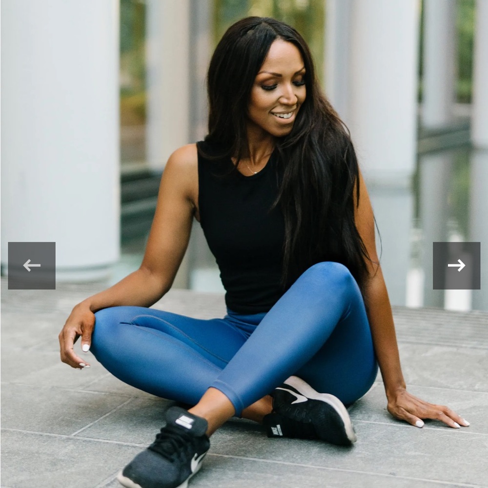 Zyia Active Metallic Leggings -Blue 💙✨